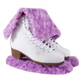 TUYUU Ice Skate Guards,Fuzzy Skate Guards for Hockey Skates Figure Skates Ice Skates.Ice Skate Blade Covers for Toddler Kids Youth Adults Men Women Boys Girls.Skate Soakers (Purple#B, S)