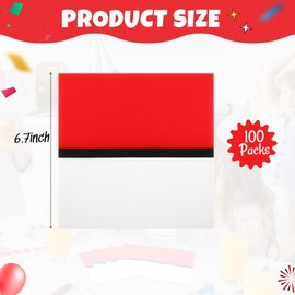 Fullhawl 100pcs Red and White Cartoon Ball Party Birthday Supplies Napkins Animation Video Games Ball Napkins for Boys, Girls, Kids