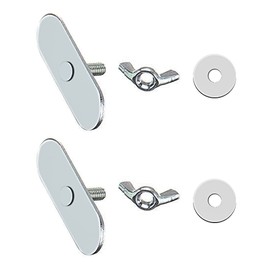 gulrear 2 pcs 304 Stainless Steel Butterfly Nuts with Wing Bolt Sets protable AC Window kit