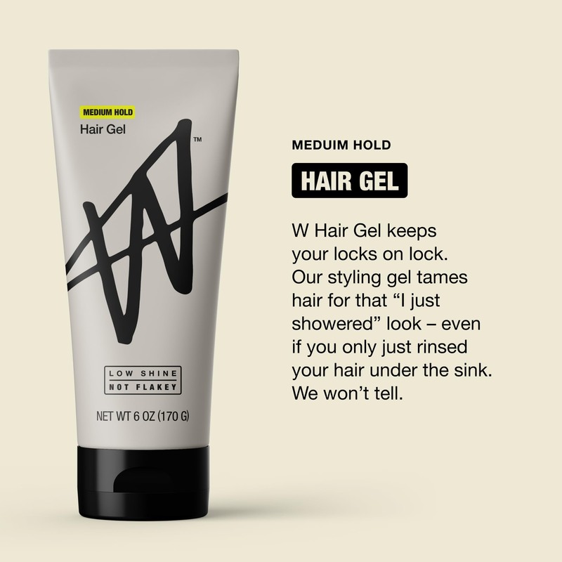 W By Jake Paul Hair Gel for Men, Low Shine,