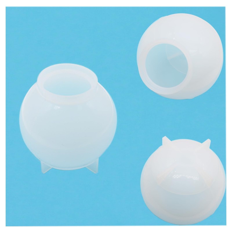 OZXNO 8 Pcs Sphere Resin Molds 3D Seamless Ball Shaped