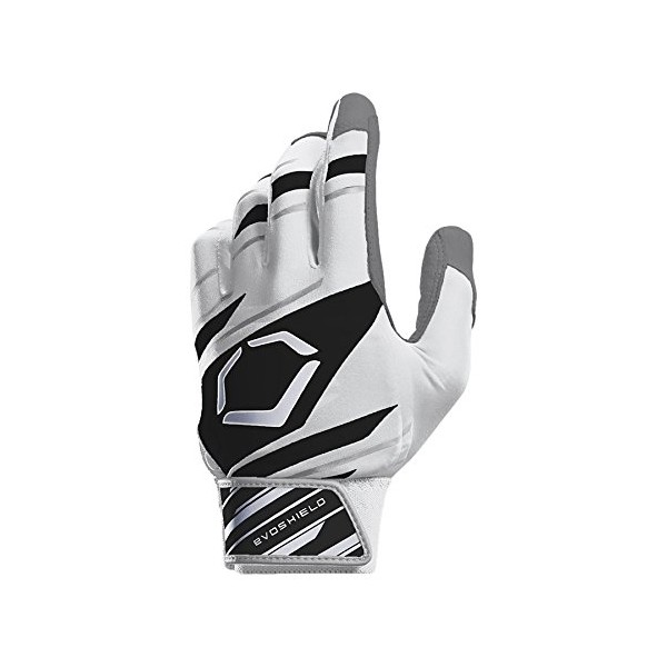 EvoShield Protective Speed Stripe Batting Gloves, White/Black/Grey, X-Large