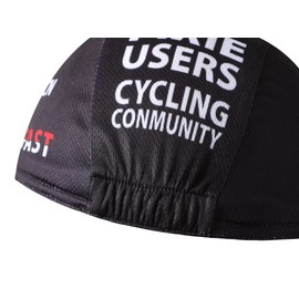 Bikingbros Black Cycling Cap - Polyester Funny Cycling Hat-Under Helmet - Cycling Helmet Liner Breathable & Sweat Uptake, Black 3, Unit size
