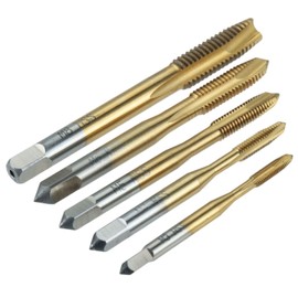 5pcs Screw Taps M3M4M5M6M8 HSS Threading Drill Tap Chamfer Tap Spiral Drill Tap Set