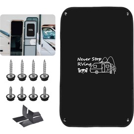 RVGUARD RV Door Window Shade Cover - RV Blackout Window Cover with Printing, an-UV and Privacy Protection, (16” x 25”, Never Stop RVing)