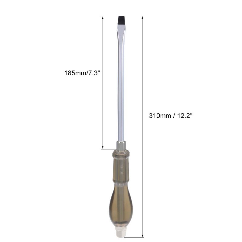 sourcing map 8.5mm Slotted Impact Screwdriver, 8-Inch Keystone Demolition Driver