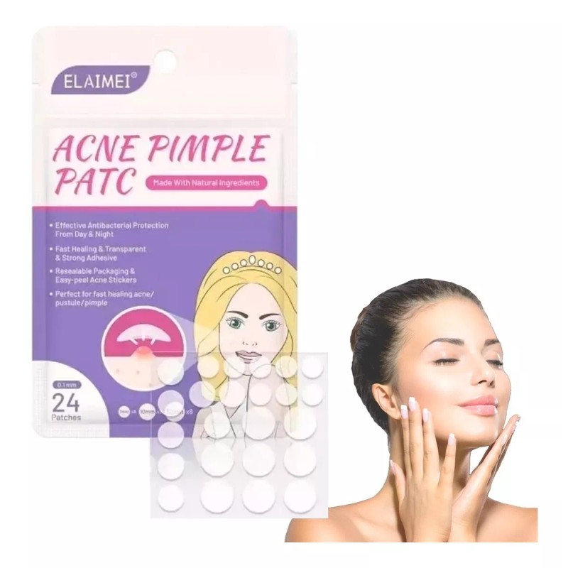 Veraly 24 Parches Acne Dia/ Noche Quita Acne Espinillas Tapa