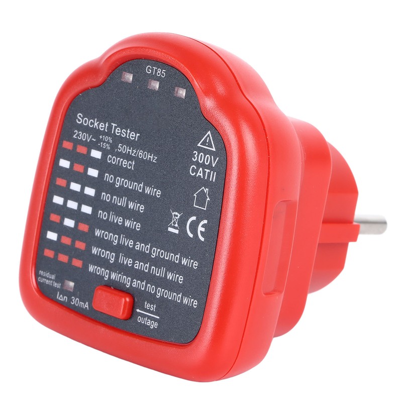 Socket Tester Electrical Detector AC Voltage Outlet Circuit Breaker Finder