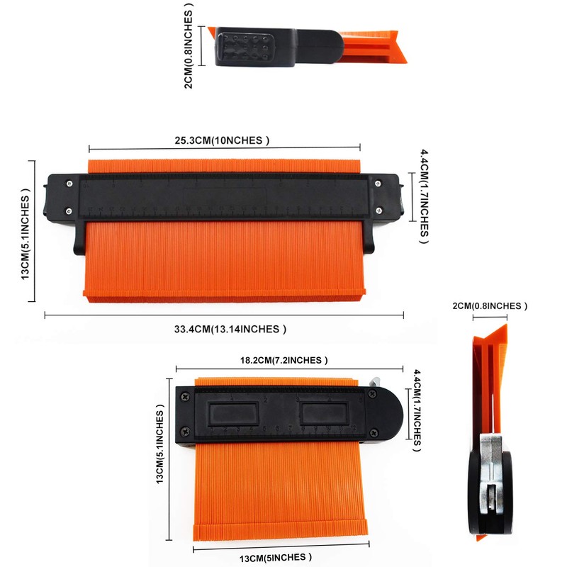 Contour Gauge Profile Tool with Lock, AMPLE 5 and 10
