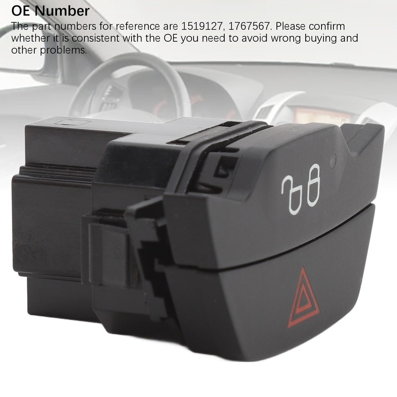 Hazard Light Button Lock Unlock Switch 1519127 Hazard Warning Light