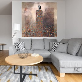 Fine Art Canvas Esta es mi Musica Canvas Wall Decor by Artist Jose Cacho for Living Room, Bedroom, Bathroom, Kitchen, Office, Bar, Dining & Guest Room - Ready to Hang - 32 in x 32 in