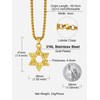 Richsteel Gold Star Of David Necklace for Men Jewish Jewelry
