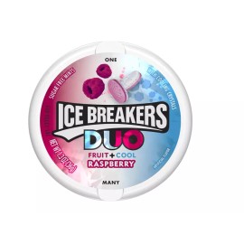ICE BREAKERS Duo Sugar Free Mints, Raspberry, 1.3 Ounce (Pack of 8)