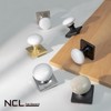 NCL White Door Knobs, Door Knob Interior, Porcelain Square Door