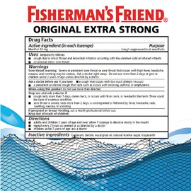 Fisherman's Friend Lozenges Original Extra Strong Cough Suppressant 38 Count