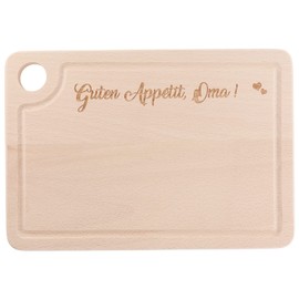 Spruchreif Wooden Chopping Board | Chopping Board with Engraving and Finger Hole | Gifts for Grandparents | Chopping Board with Egg Holder | Gifts for Grandma