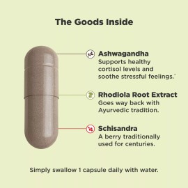 OLLY Plant Powered Chill Adaptogen Herbal Supplements 30 Count Ashwagandha