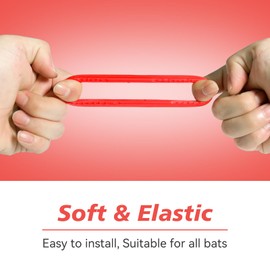 [5 Packs] Baseball Bat Grip Choke Up Rings for Youth Baseball Softball Teeball Tball Bat Choke Up Ring Bat Knob Baseball Bat Accessories - Red