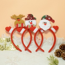 Christmas Headband: Santa Claus & Snowman for Students & Adults One Size/02 20ea