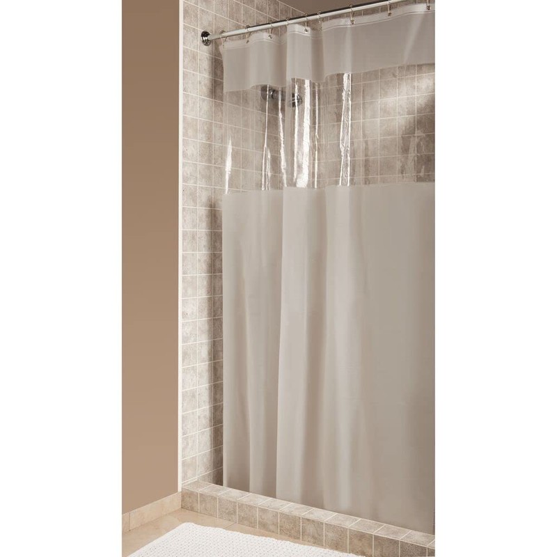 iDesign EVA Plastic Shower Liner for Master, Guest, Kid's Bathroom,