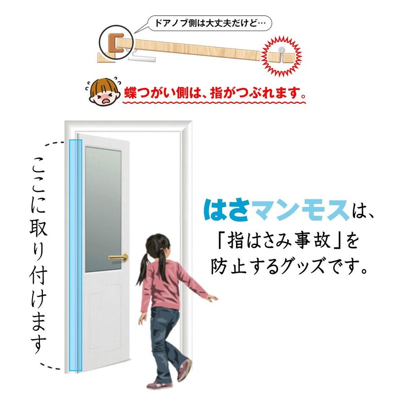 Hasamanmos Door Pinching Prevention Device For Rentals 53.1 inches (135