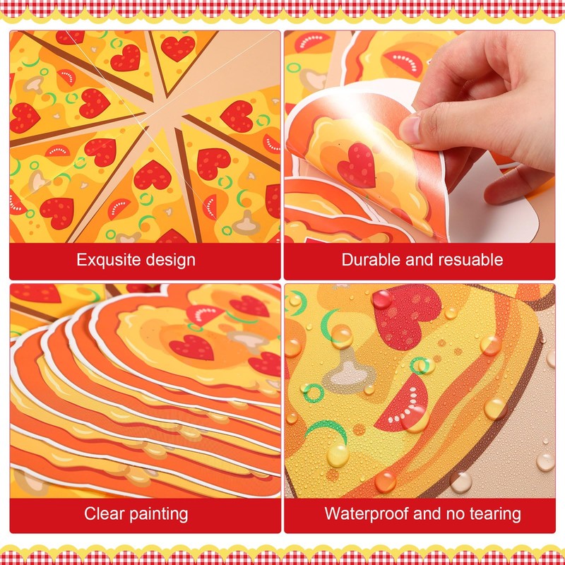 Epakh 44 Pcs Valentine's Day Bulletin Board Pizza Theme Classroom
