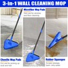 Dolanx Wall Mop Cleaner Long Handle 80 inches, 180° Folding