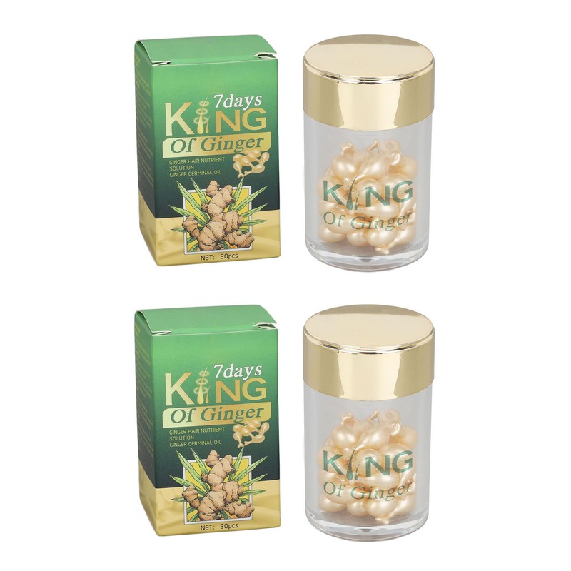 60pcs Ginger Hair Capsules Strengthen Deep Moisturizing Nourishing Prevent Hair