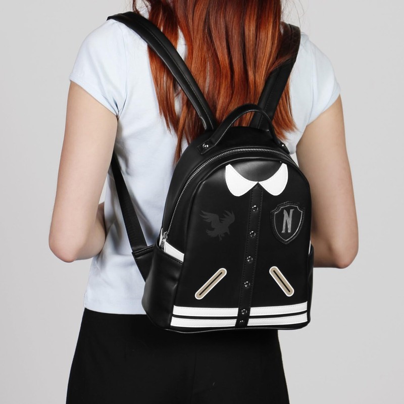 Wednesday Varsity Casual-Casual Backpack, Black, 13 x 25 x 29