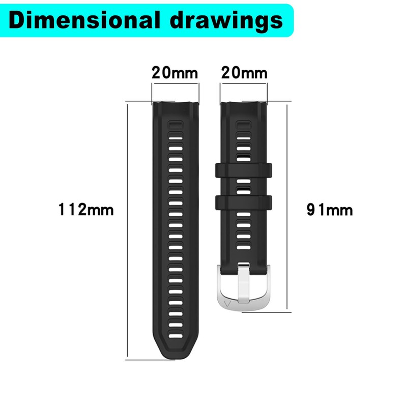 Durable Sweat and Water Resistant Silicone Strap for Garmin Instinct