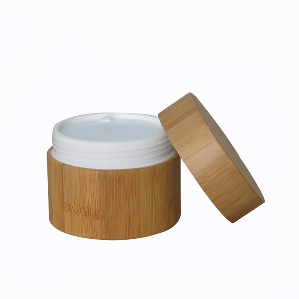 100ml Environmental Bamboo Body Empty Refillable Cosmetics Cream Jar Storage Container Bottle for Travel and Home