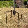 Bird Feeding Station Stabiliser Stand Base Spikes in Brown (Pack