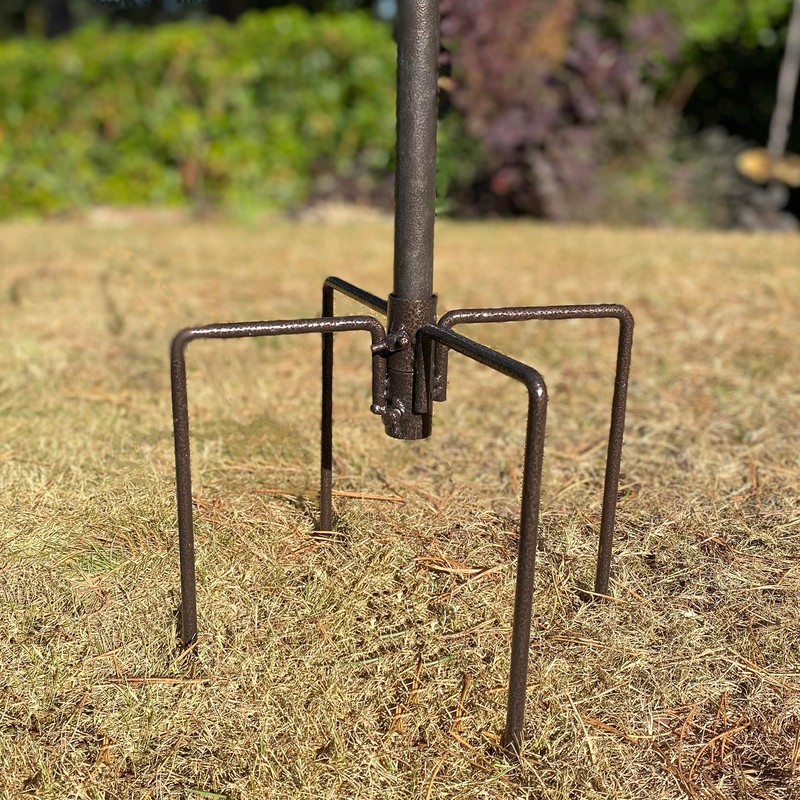 Bird Feeding Station Stabiliser Stand Base Spikes in Brown (Pack