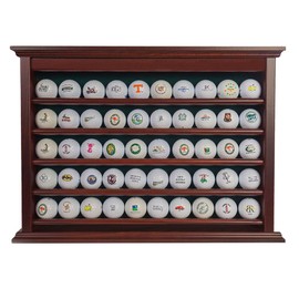 Golf Ball Display Case | Holds 50 Golf Balls | Handcrafted Solid Wood | Three Color Options
