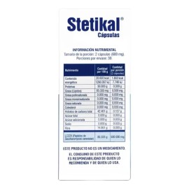 Stetikal Suplemento Alimenticio Lc225 Frasco 60 Capsulas Sabor Sin Sabor