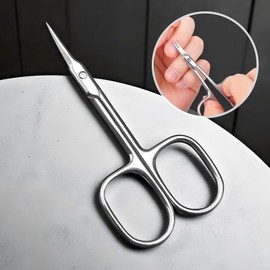 Ronnie Bay cuticle removal scissors nail beauty nail preparation, 1 piece, light silver / 로니베이 큐티클 제거 가위 네일 미용 손톱정리, 1개, 라이트실버