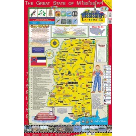 Gallopade Publishing Group 22 x 34 Inches The Mississippi Experience Poster/Map (9780793395606)