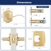 Bonpoly 4 Pack Brass Door Knobs, Interior Privacy Door Knob