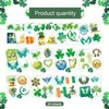 VERKSTAD 24 Sheets St. Patrick's Day Temporary Tattoos, Glitter Shamrock