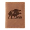 Greenburry Vintage Men's ID Card Holder Leather Wallet Brown 12