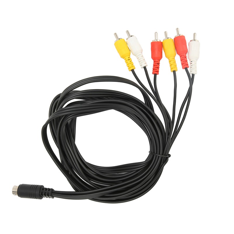 Mini DIN to 6 RCA Cable 9 Pin Clear Signal