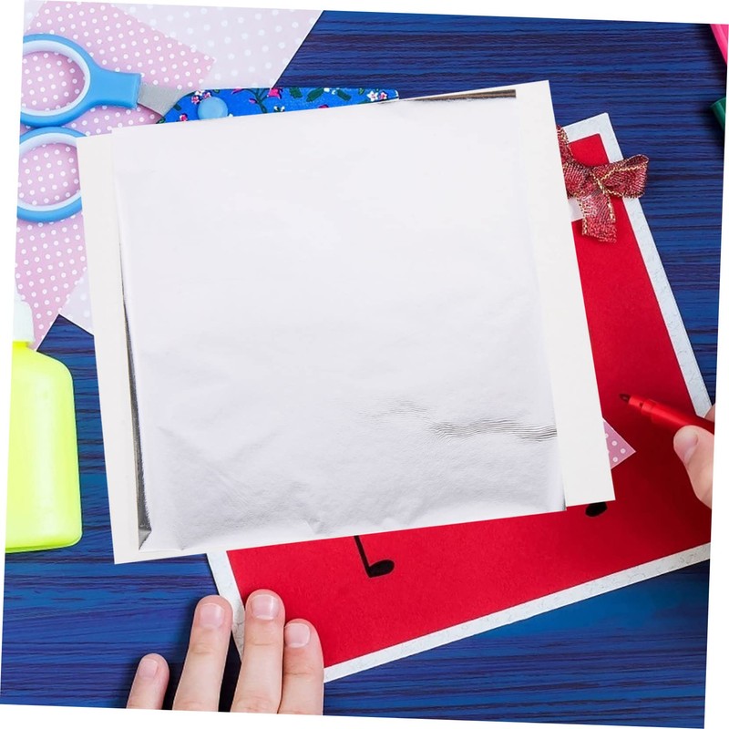 Gadpiparty 200 Sheets Heat Transfer Foil for DIY Crafts Silver