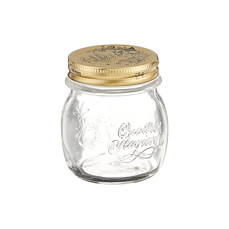Bormioli Rocco Quattro Stagioni Clear Airtight Mason Jar, 8.5 Oz.