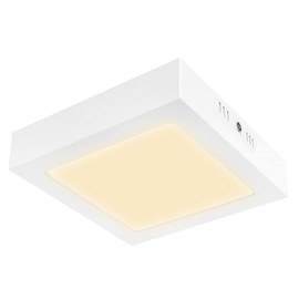 Tecnolite - Lámpara de Techo LED Plafón Interior para Sobreponer, Color: Blanco, Potencia: 12 Watts, Color de Luz: Suave Cálida, Volts: 100 - 240 V ~, Garantía de 5 Años