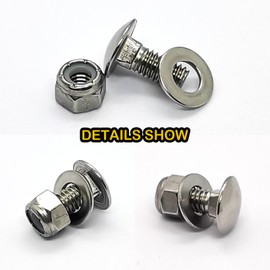 784-5581A Carriage Bolts Nuts for Snow Blower Shave Plate Scraper Bar (5/16-18) 5/8" - 6Pcs