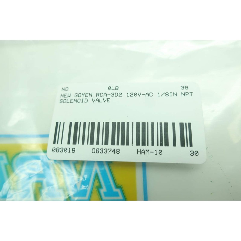 GOYEN RCA-3D2 Solenoid Valve 120V-AC 1/8IN NPT D633748