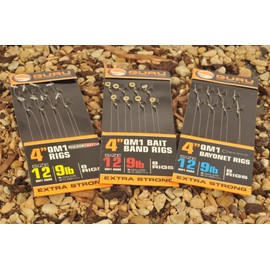 Guru QM1 15" Feeder Fishing Rigs On EVA Spool W/ Bait Bands: 18