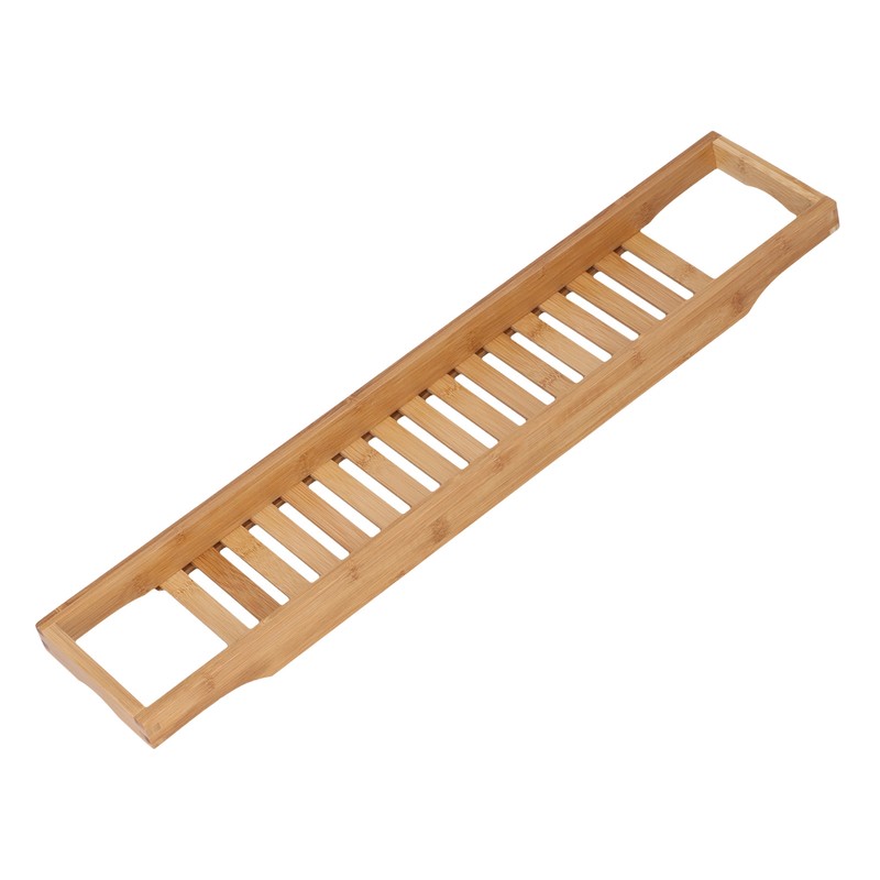 Bamboo Bathtub Tray Simple Durable Bathtub Rack Book Wine Holder