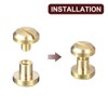 sourcing map 20Pack Brass Chicago Screws, 4x10mm Concave Screw Back