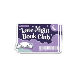 (3pcs) Late Night Book Club Member Id - Glow in The Dark Kindle Sticker - Bookish Stickers and Gift for Readers - Cute Book Stickers for Kindle - Decorative Decals - Durable & Waterproof